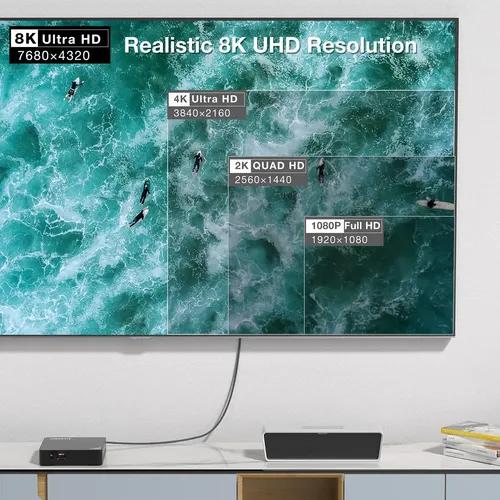 Cable Hdmi V2.1 Ultra Hd 8k 60hz 4k120hz 48gbps 3 Metros miniatura 3