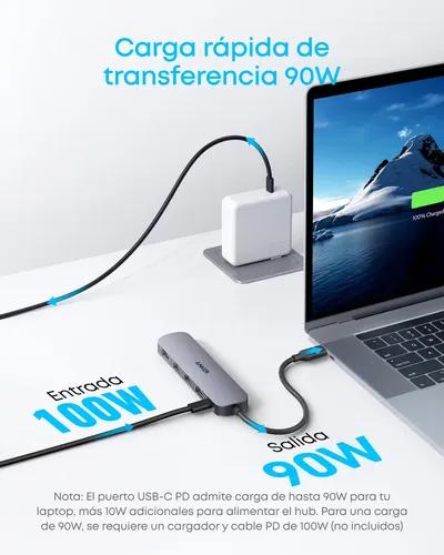 Anker Adaptador Usb C Hub 5 En 1 Hdmi 100w Para Mac Windows Color Gris miniatura 4
