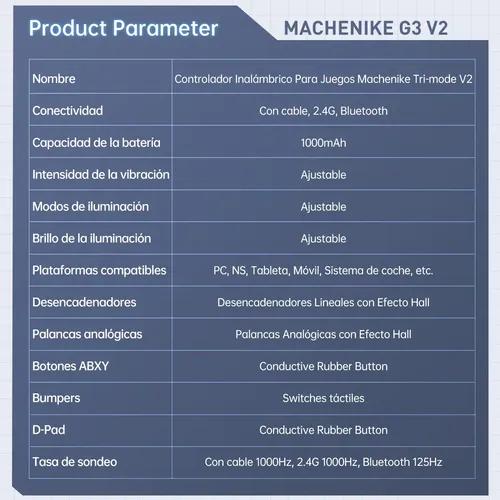 Gamepad Inalámbrico Machenike G3 V2 con Base de Carga y Joysticks Hall miniatura 10