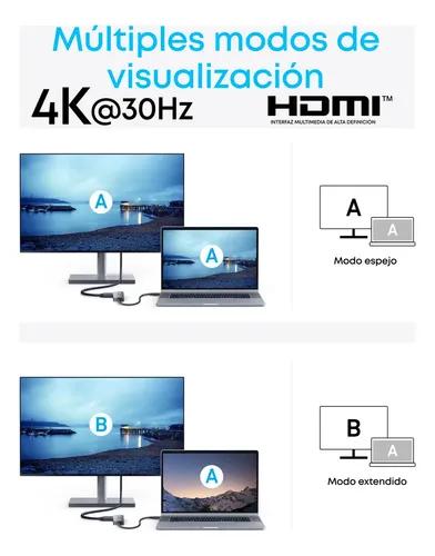 Anker Adaptador Usb C Hub 5 En 1 Hdmi 100w Para Mac Windows Color Gris miniatura 6
