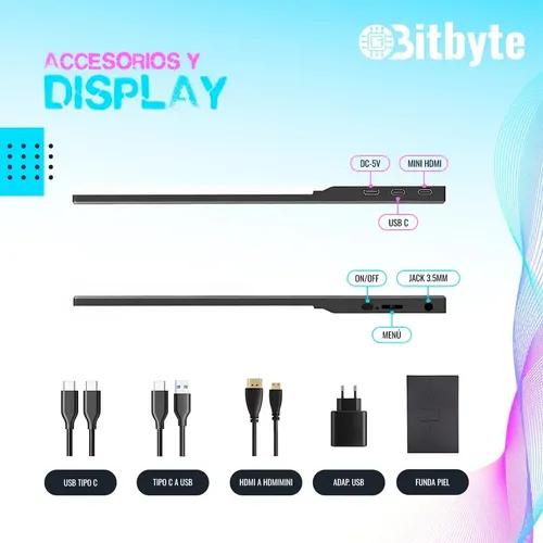 Monitor Portátil Bitbyte 15.6 Full Hd Ips Con Parlante Color Negro miniatura 3