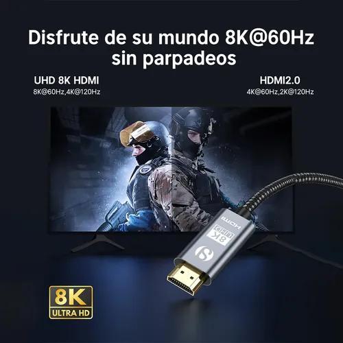 Cable Hdmi V2.1 Ultra Hd 8k 60hz 4k120hz 48gbps 3 Metros miniatura 4