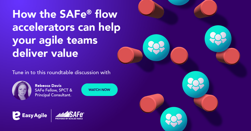 How the SAFe® flow accelerators can help your agile teams deliver valuehttps://www.bigmarker.com/easy-agile/How-the-SAFe-flow-accelerators-can-help-your-agile-teams-deliver-value?utm_bmcr_source=ea-landing-page