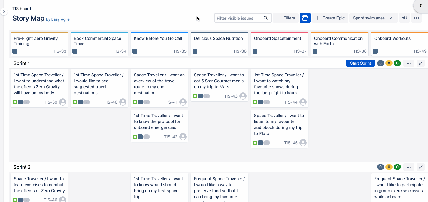 Moving image showing the custom field that allows a user to add a Persona and Importance to Persona to the issue view in Jira