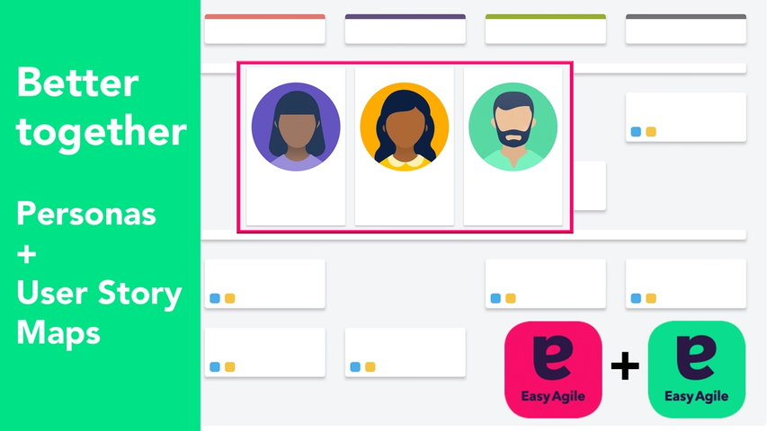 Graphic header image: Better together Personas + User Story Maps