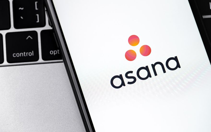 Enterprise project management software: Asana logo on a mobile screen
