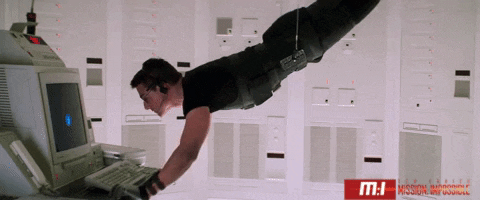 Software security: Tom Cruise in Mission Impossible GIF