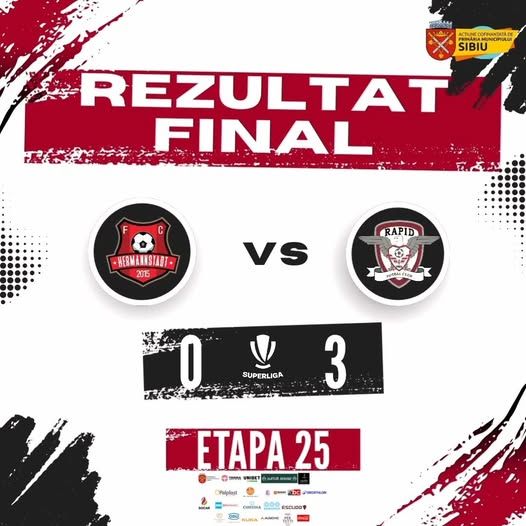 FC Hermannstadt -  înfrângere - Rapid Bucuresti - Sibiu 