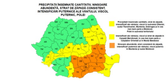ANM - Cod Galben - Sibiu - ninsori - polei