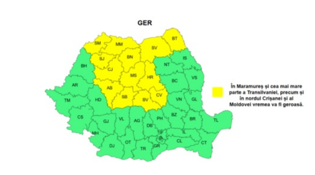  ANM - ger - precipitații mixte - polei - Sibiu