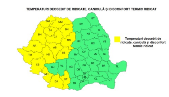  temperaturi deosebit de ridicate -  Sibiu - caniculă- maxime de 36 de grade