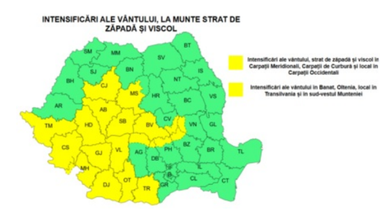  vreme extremă -Sibiu - ninsori - viscol - munte 