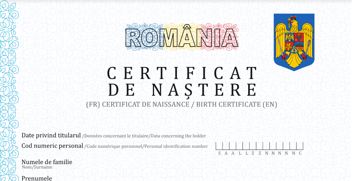 sibiu - certificat de nastere - primele - format digital- evidenta populatiei