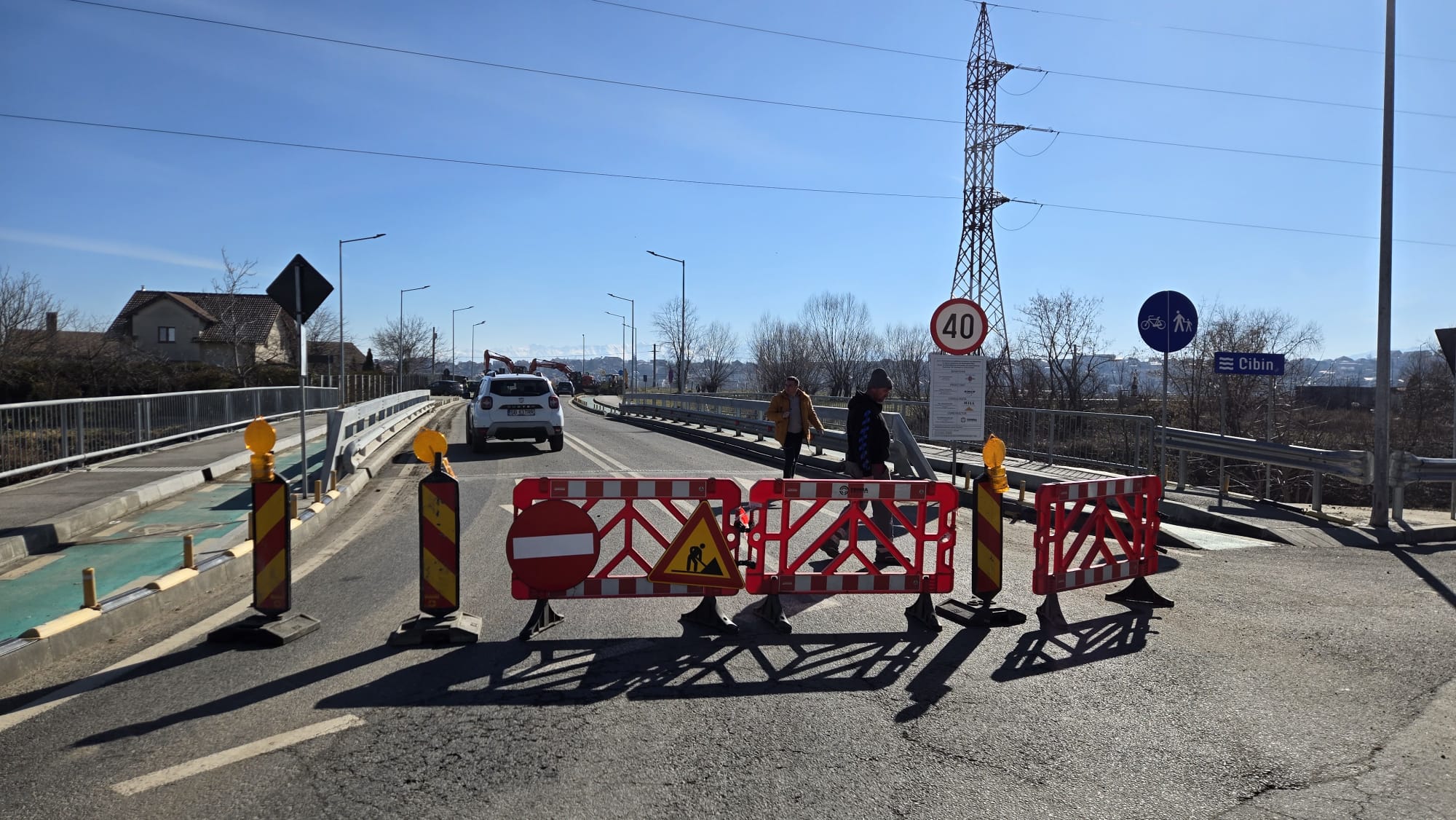  Câmpșor  - Sibiu - canalizare - santier - drum inchis - apa canal 