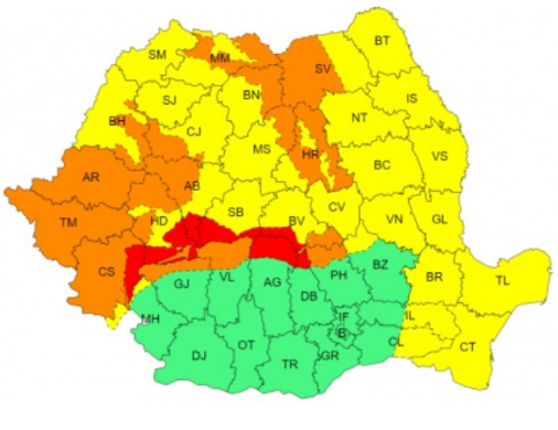 ANM - Sibiu - vreme extremă - Cod Rosu -  județul Sibiu  - viscol