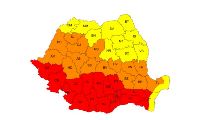 ANM- Sibiu - avertizare - temperaturi extreme -  vijelii- Sibiu 