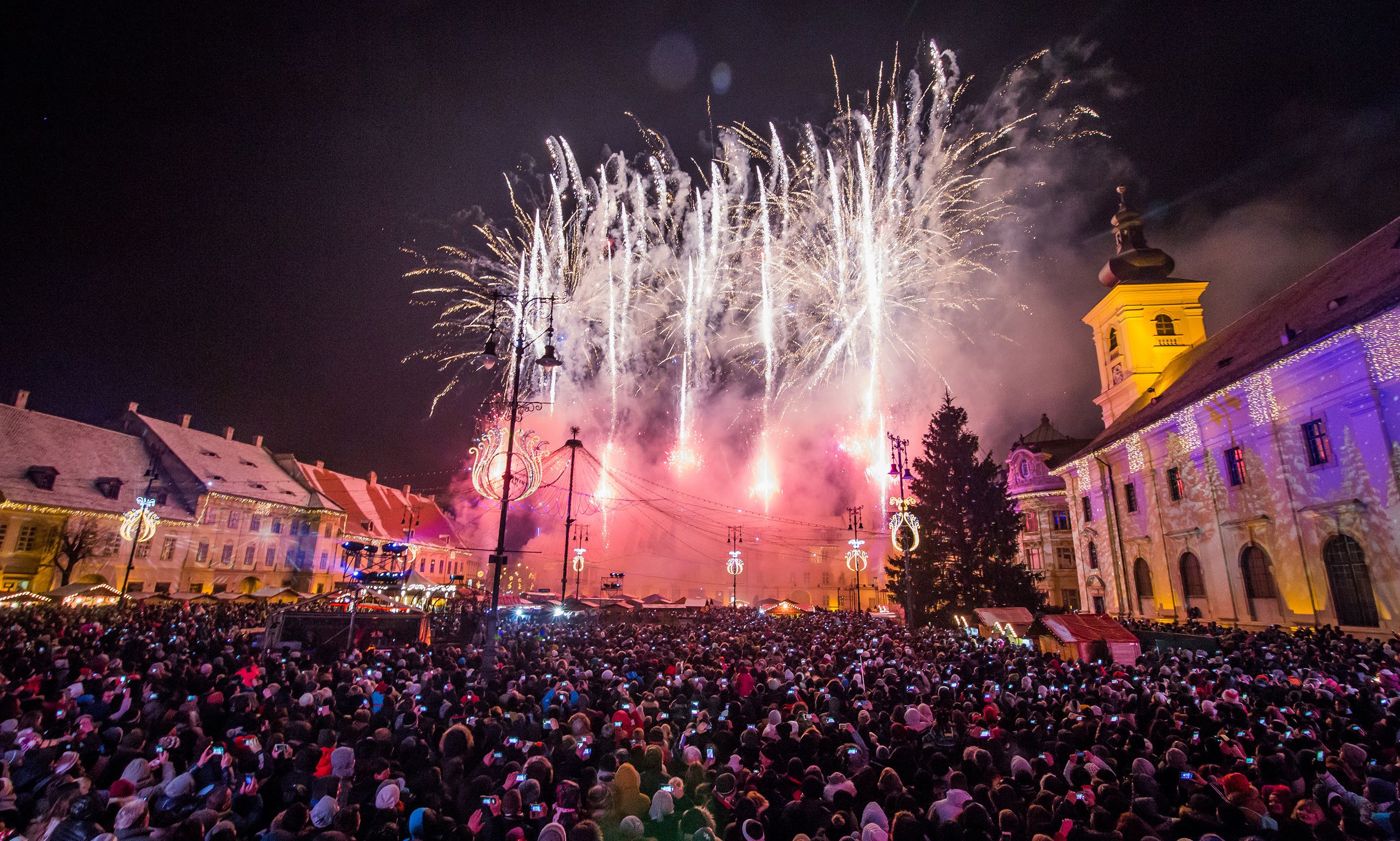 Revelion in piata mare din Sibiu