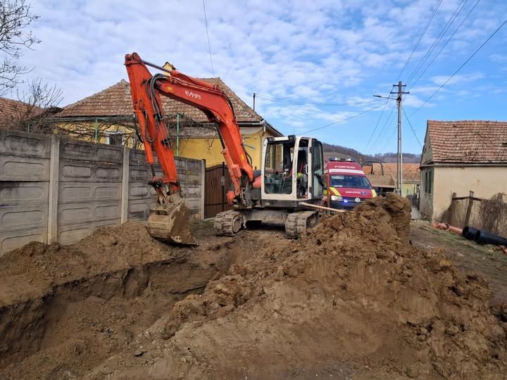 Muncitor - prins sub pământ - Buia - accident - județul Sibiu