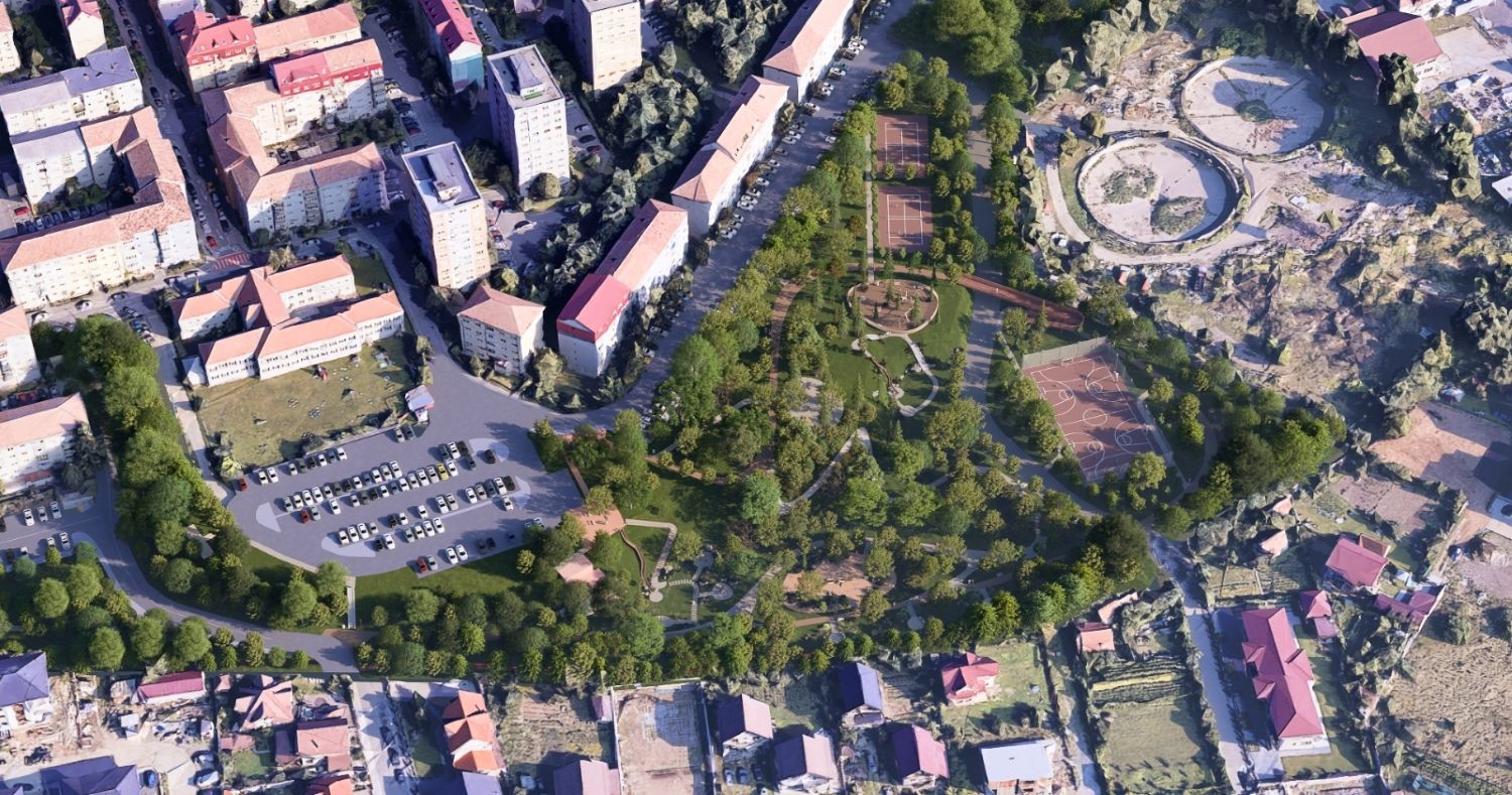  parc -  Vasile Aaron - Tineretului - bani europeni -  zona verde -   crește - 7,38 ha