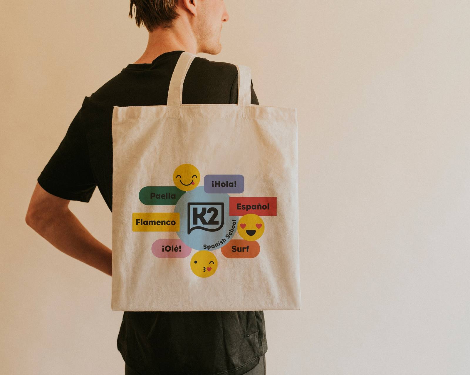 bolsa identidad de marca escuela español