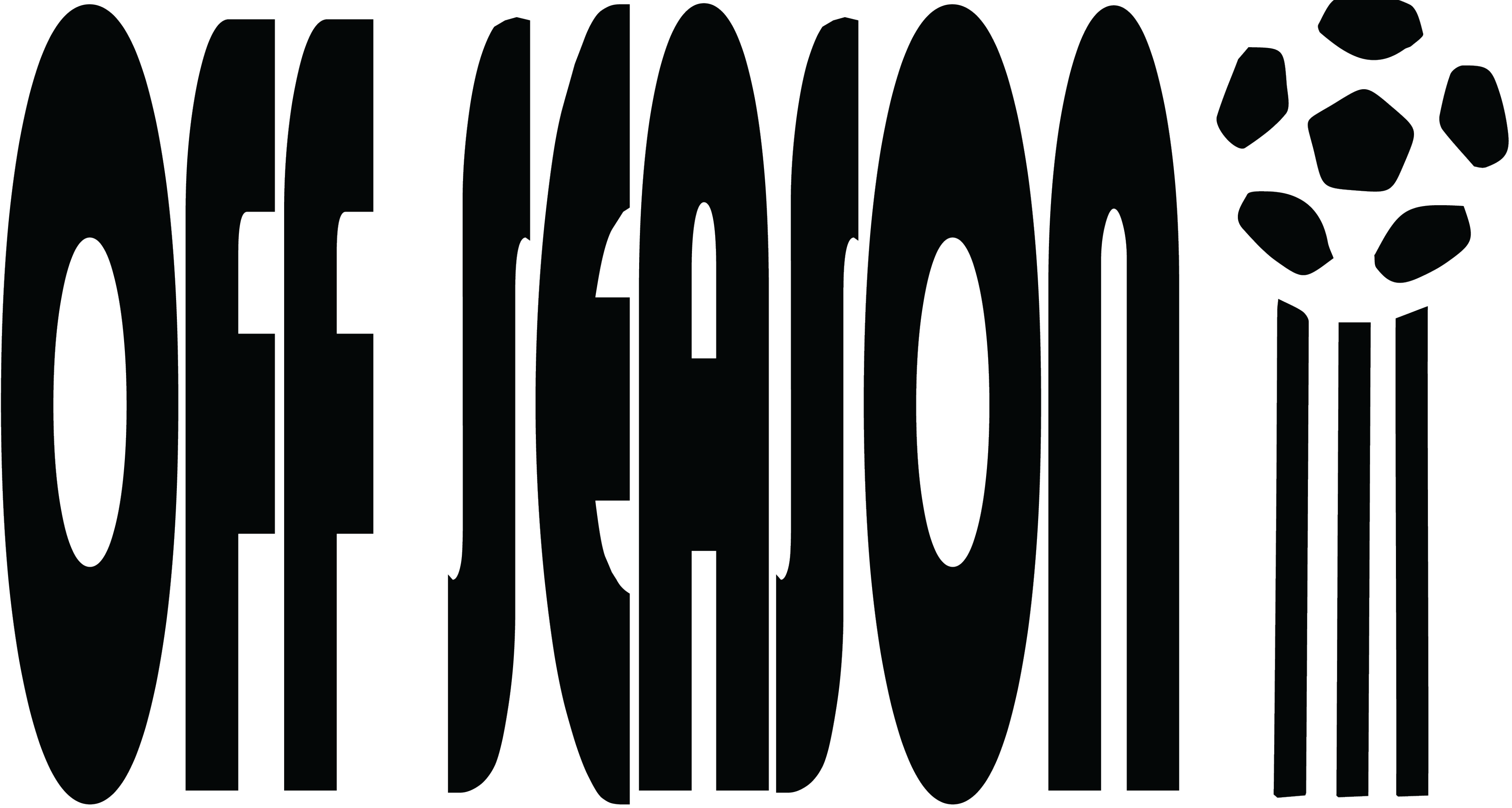 OFF SEASON wordmark logo with a stylised football mascot