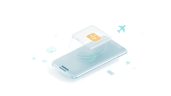 eSIM setup Canva cover for eSIM Tayyor article: Как установить eSIM на iPhone для туристов из Узбекистана.