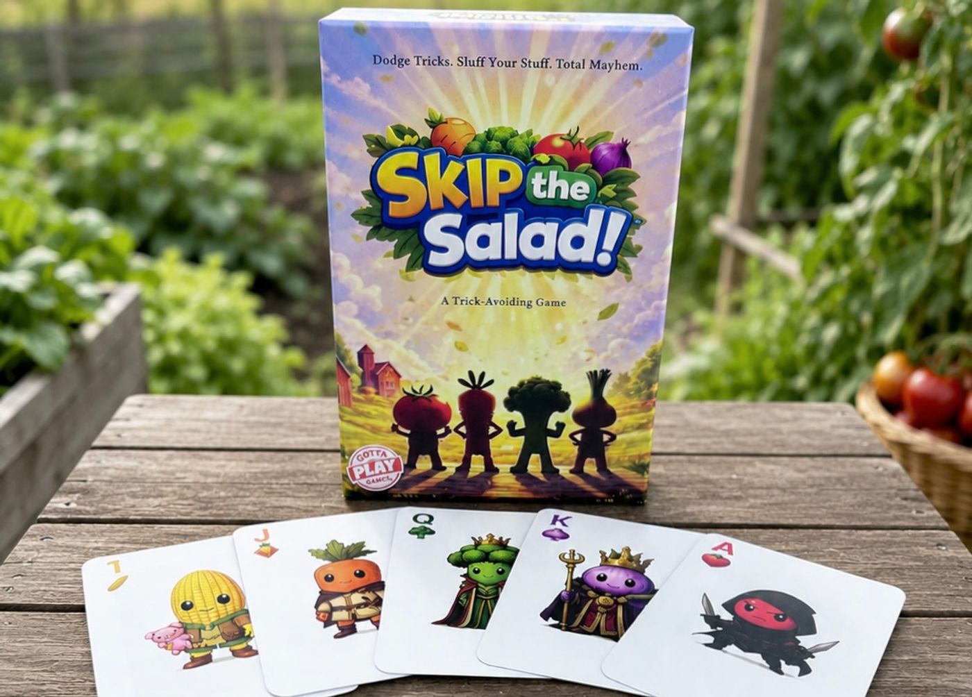 Skip the Salad cards and box