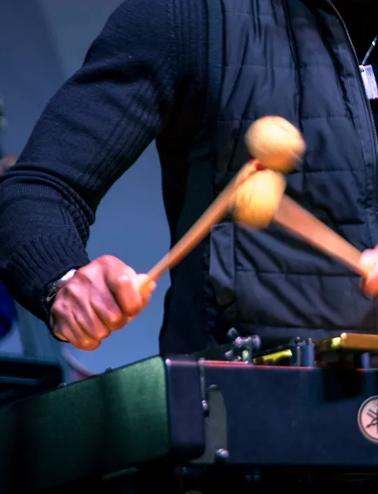 Stefon Harris playing the vibrophone
