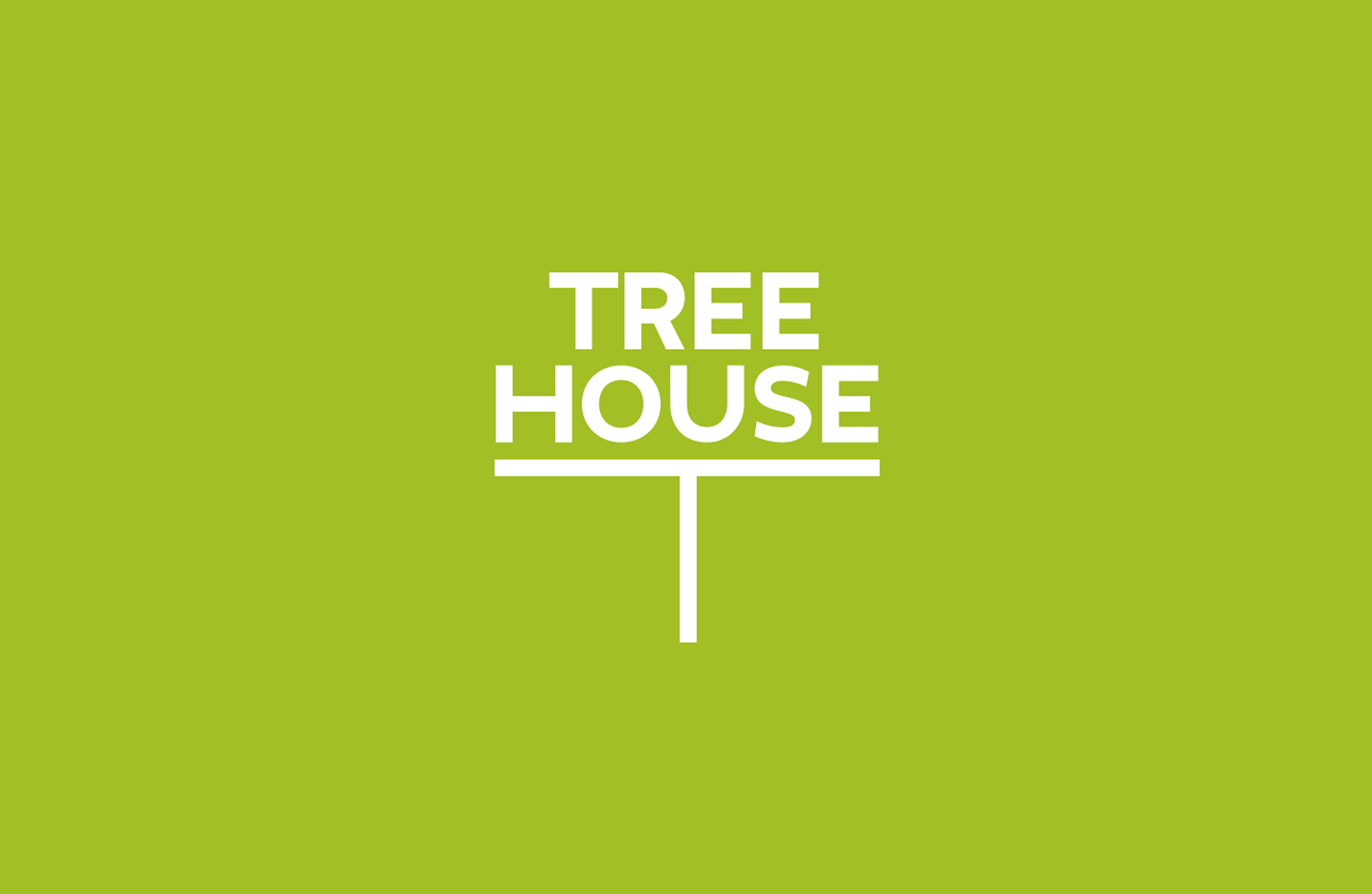 Simple lime green background with the Treehouse logo