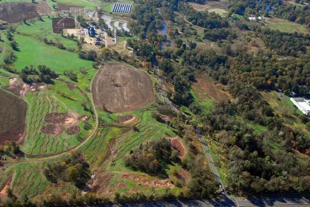 Aerial veiw of Duke Farms
