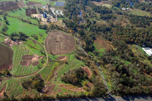 Aerial veiw of Duke Farms