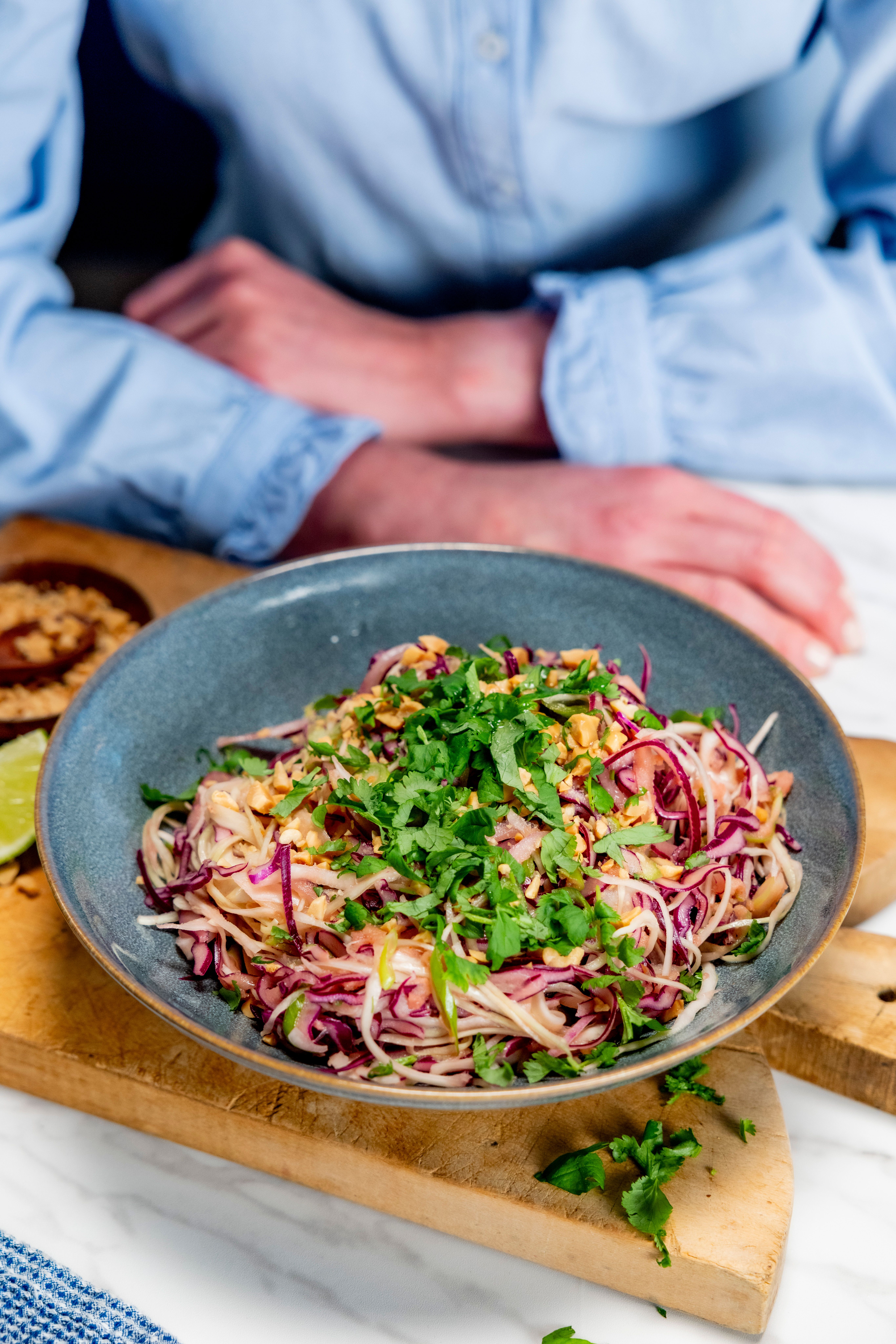 Asiatisk kålsalat - nydelig tilbehør til juleribba!