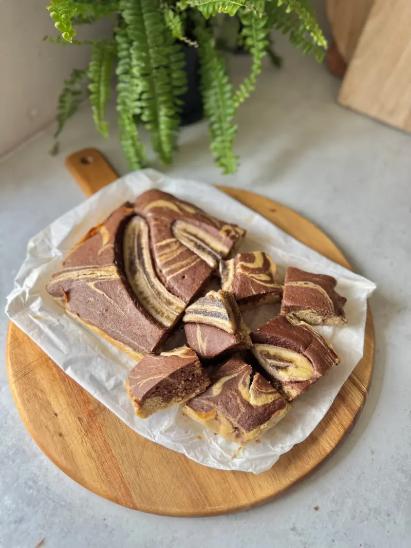 Næringsrik banan-nougat-kake!