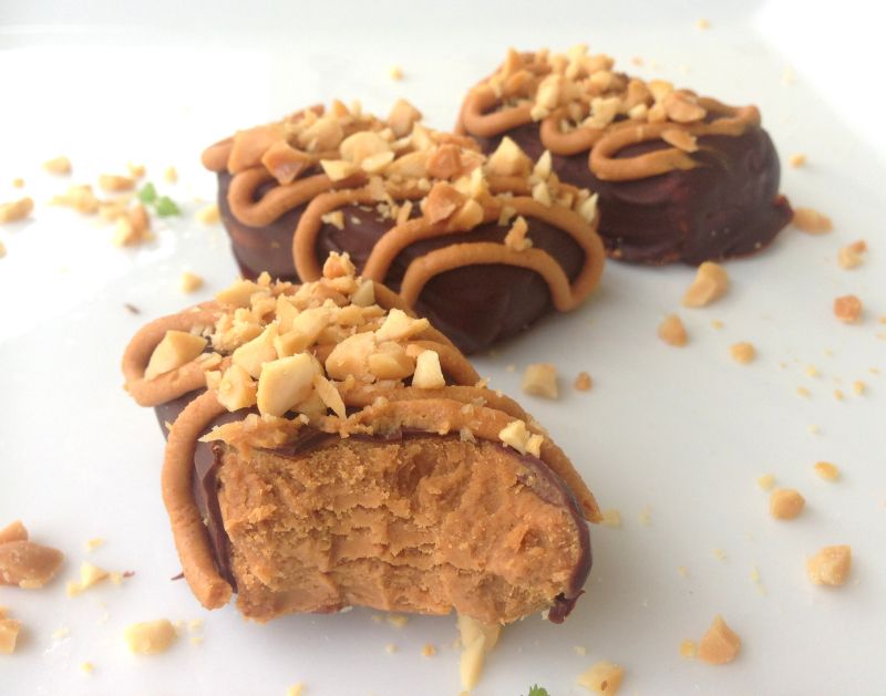 Peanøtt proteinbarer med sjokolade