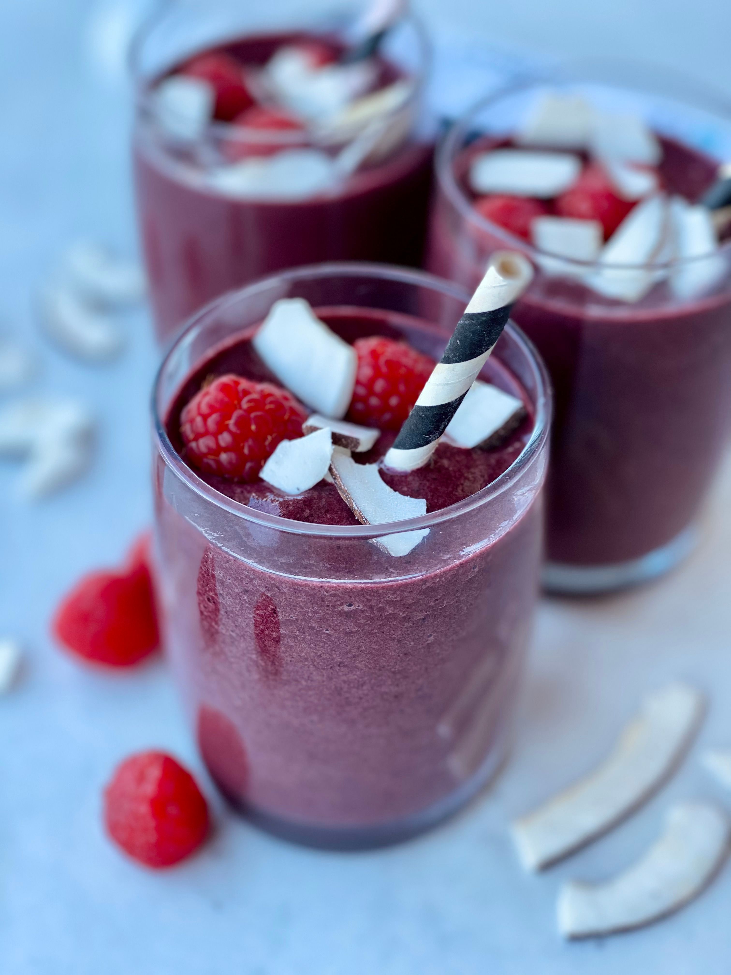 Ekstra næringsrik blåbær- og jordbærsmoothie