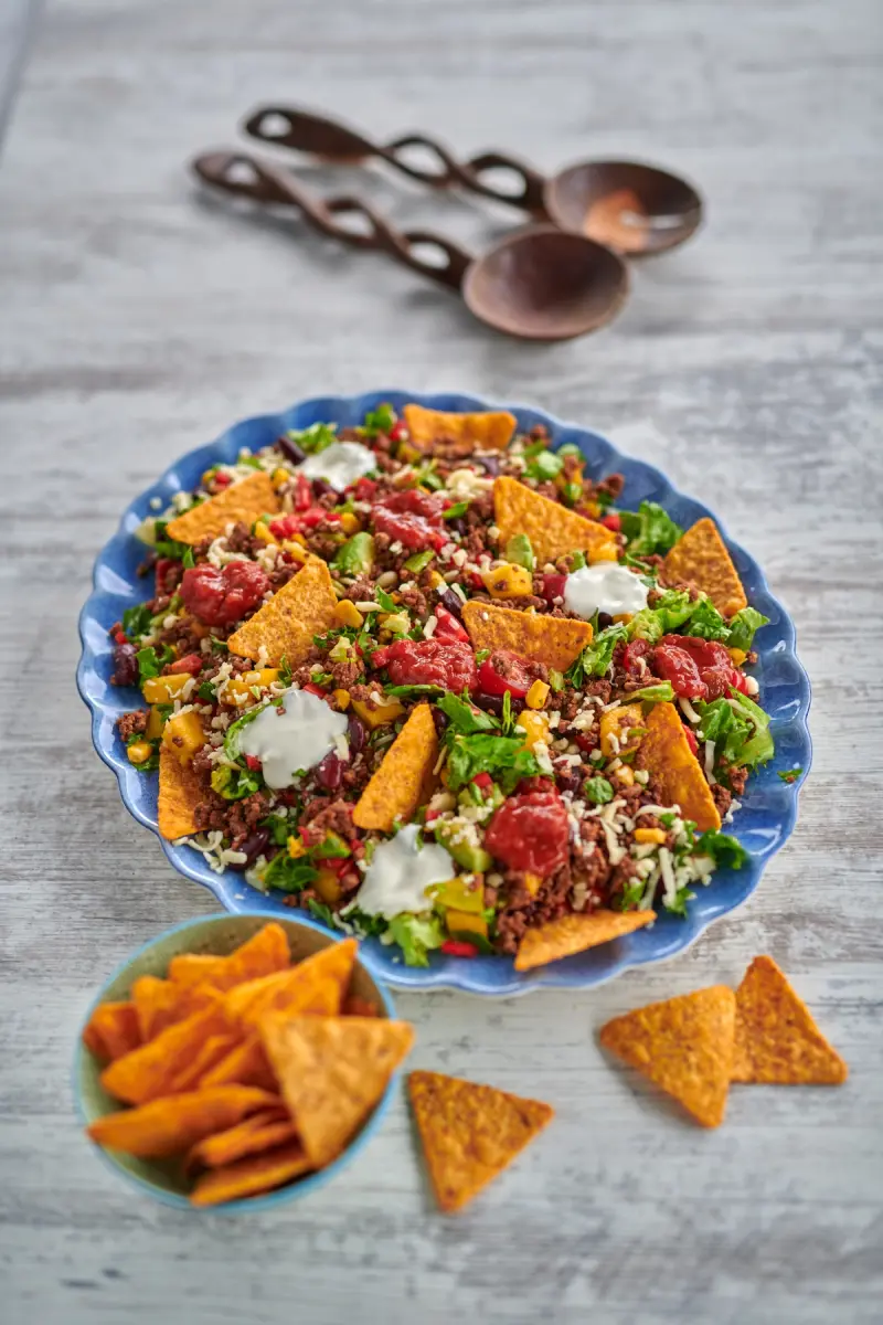 Tex mex salat - perfekt av tacorester!