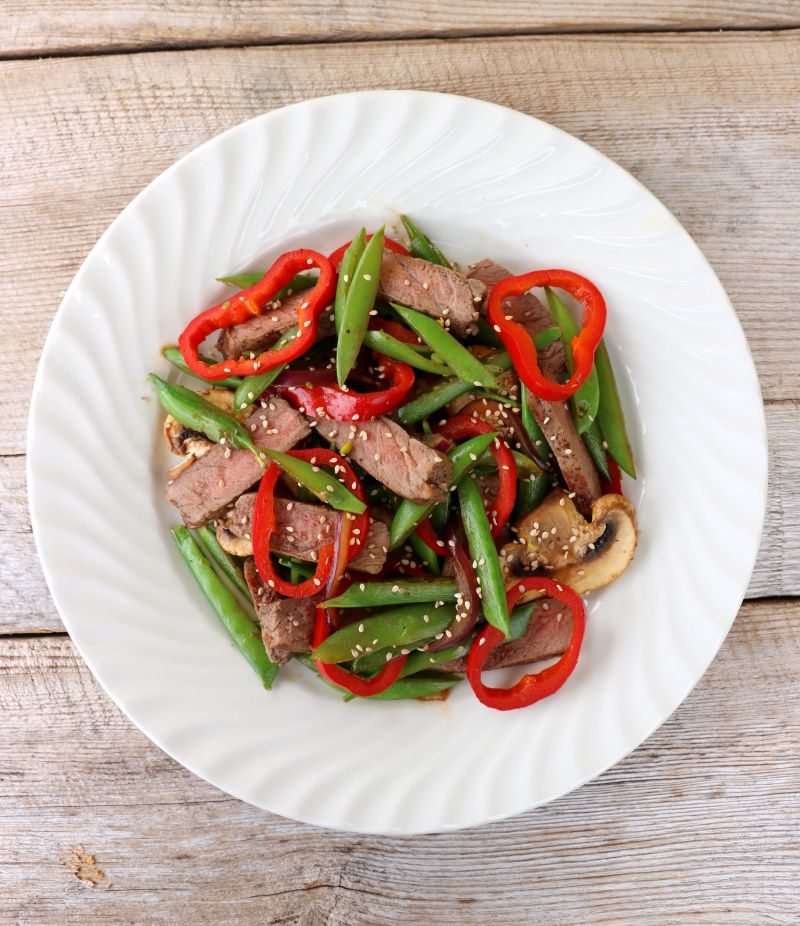 Asiatisk biffwok & sjokado