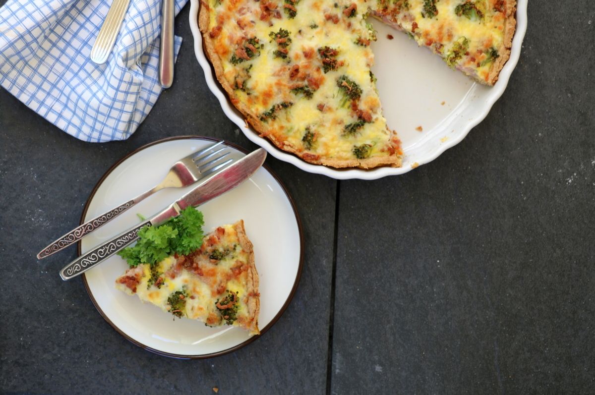 Grov middagspai med skinke & bacon