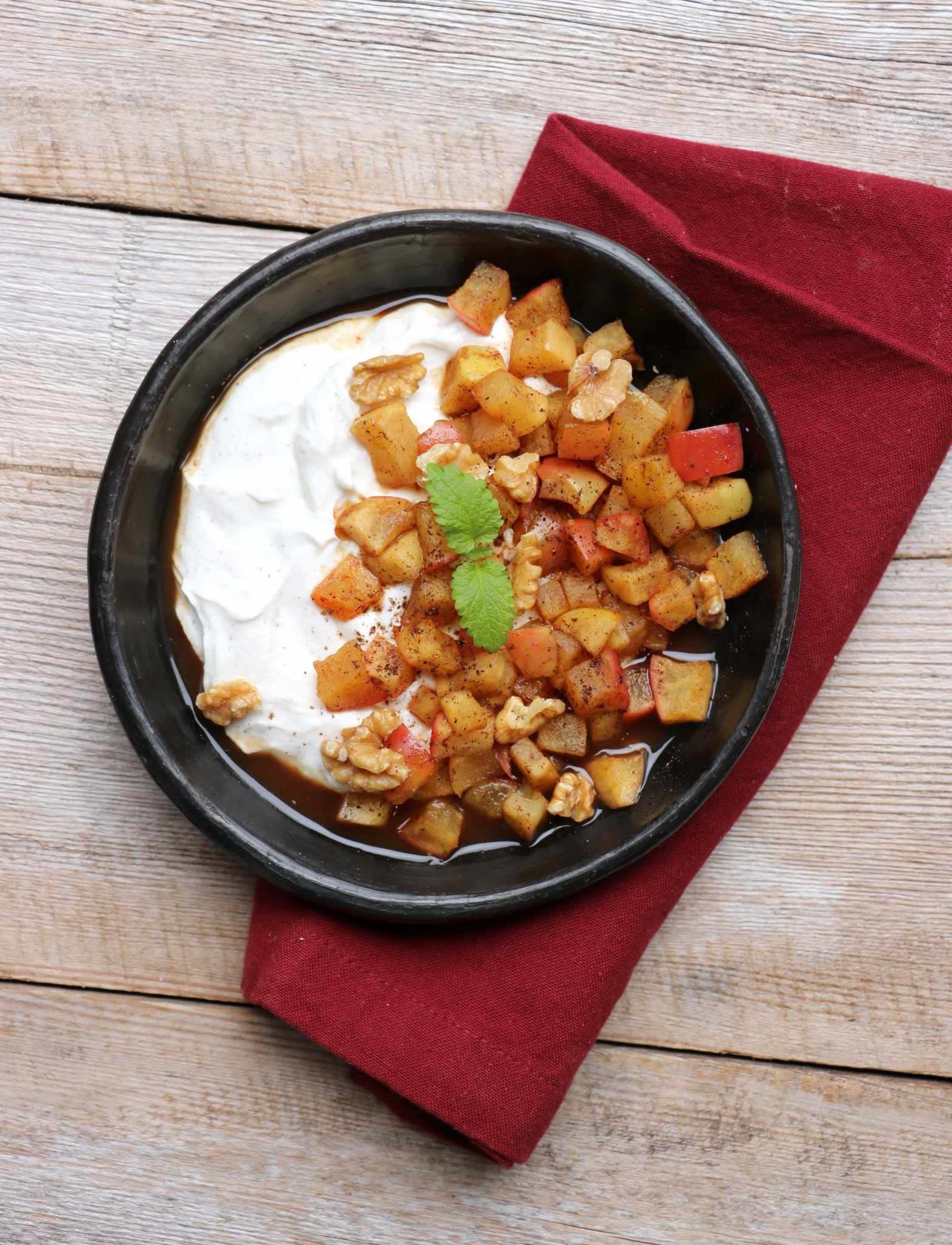 Møre, karamelliserte epler