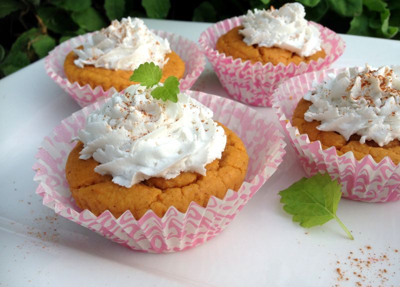 Søtpotetmuffins med vaniljefrosting