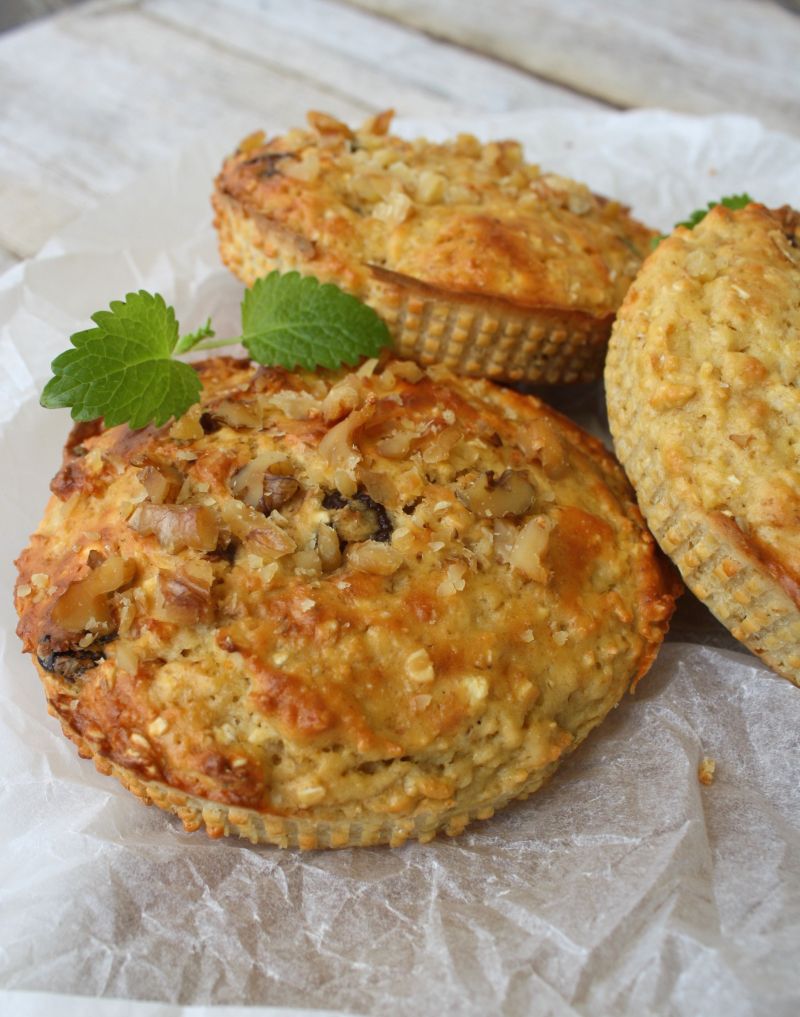 Proteinrike havrescones med tranbær og valnøtter