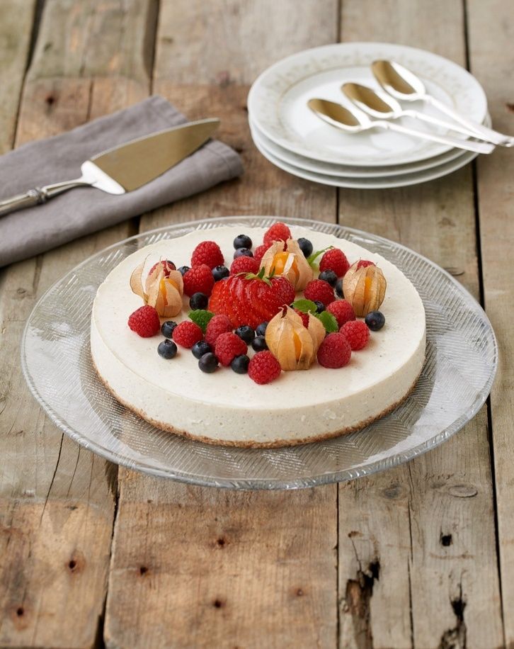 Sukkerfri ostekake med vanilje og lime