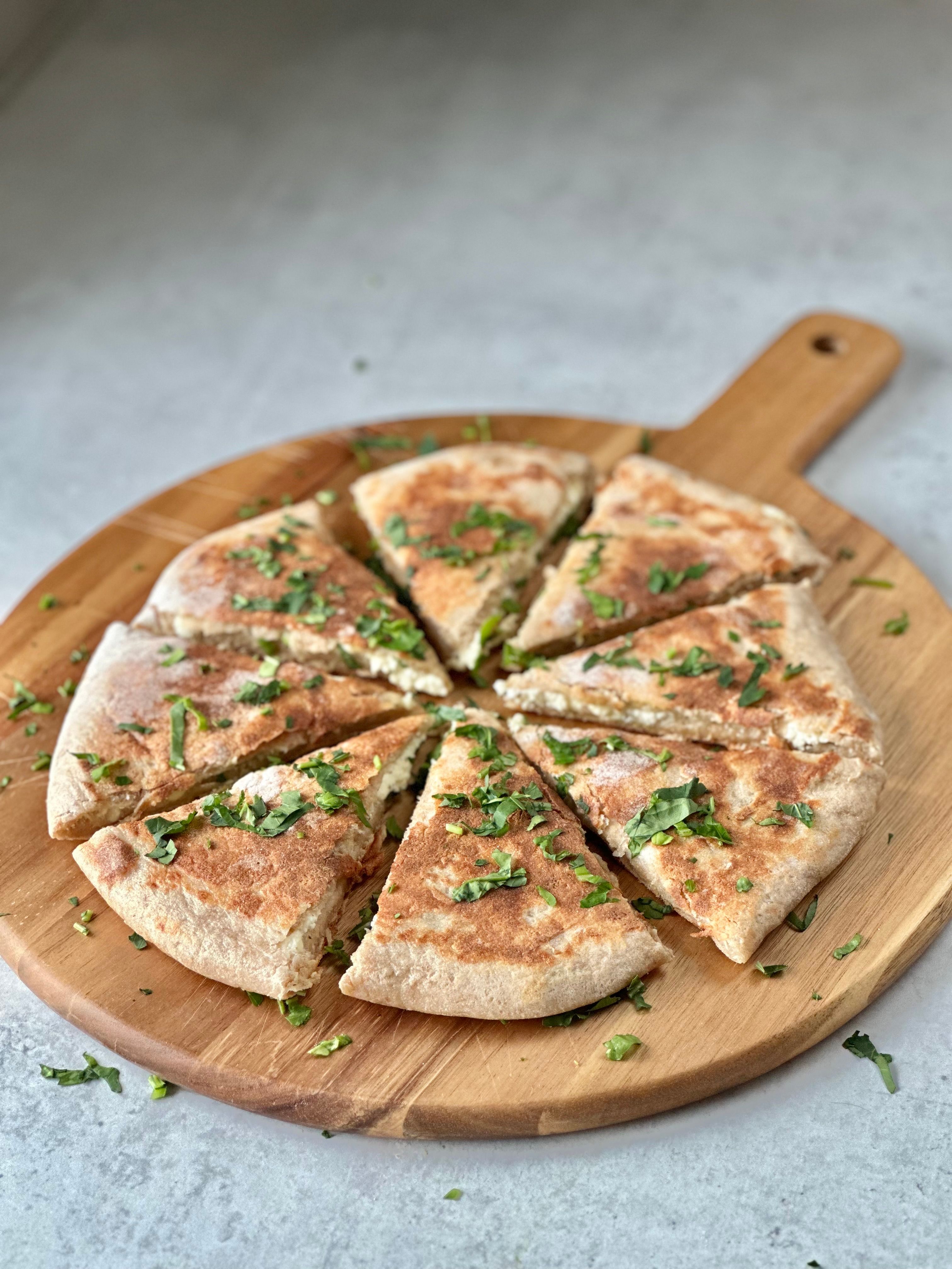 Pannebrød med trippel ost