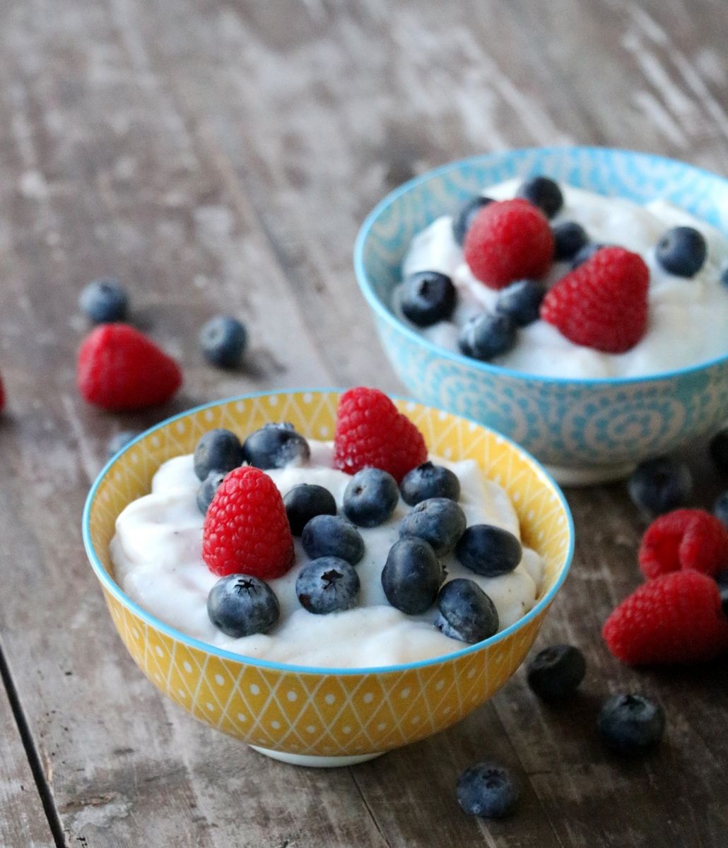 Heimelaga proteinpudding med vaniljesmak