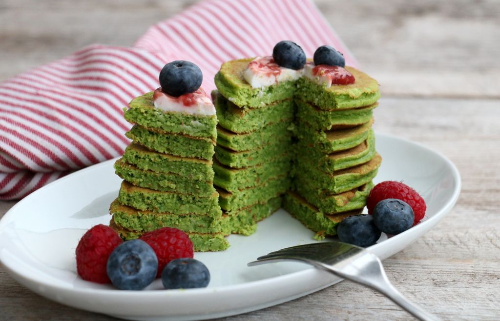 Saftige, sunne spinatpannekaker