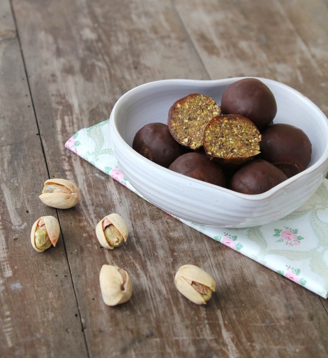 Seige pistasje trøfler