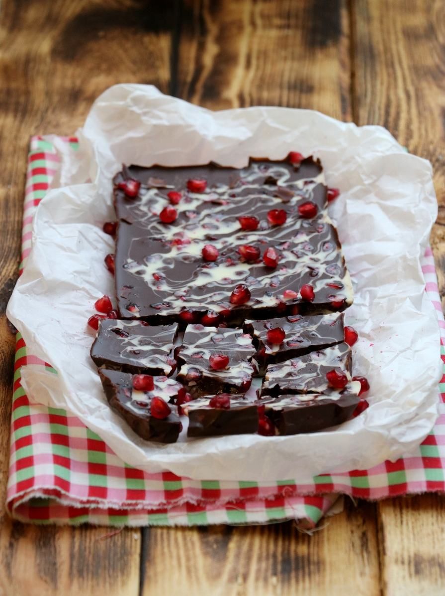 Sjokoladeknekk med granateple