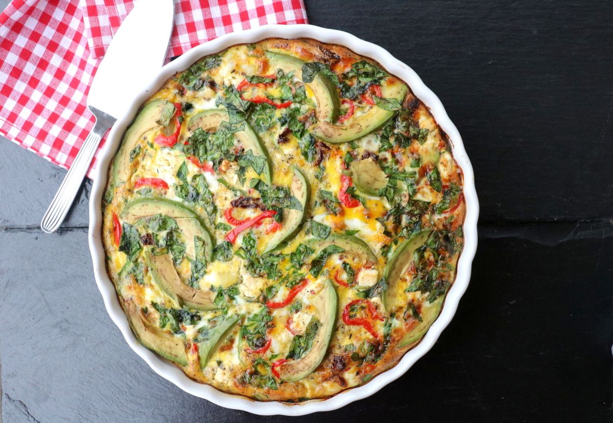 Middagsomelett med potet & avokado