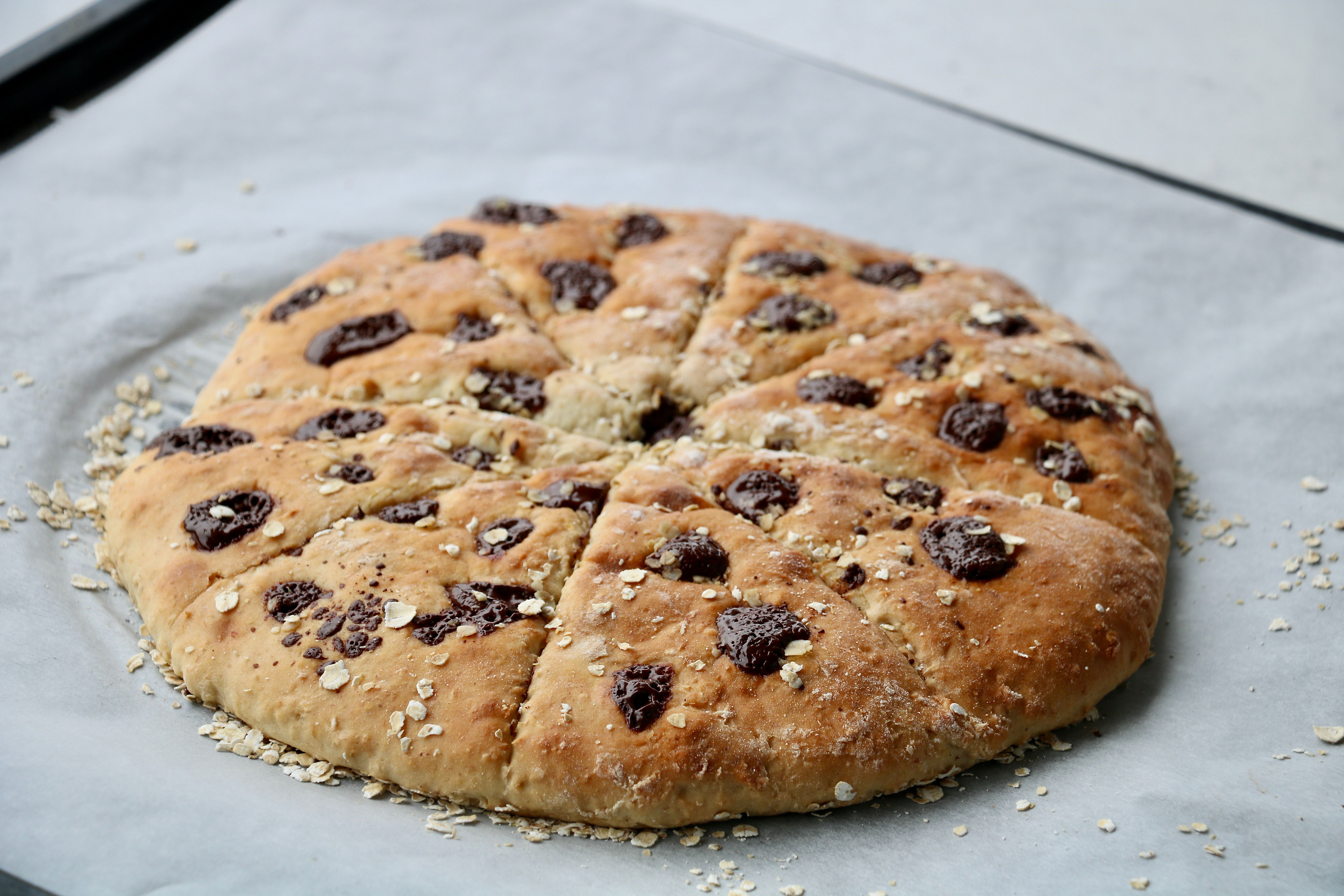 Søte havrescones med sjokoladebiter