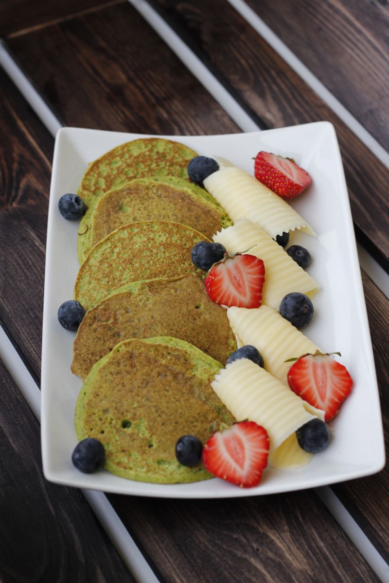 Bananpannekaker med spinat